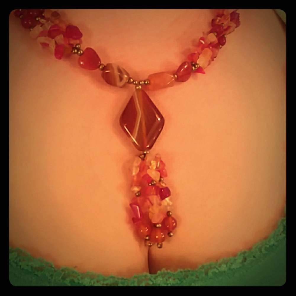 Red stone necklace